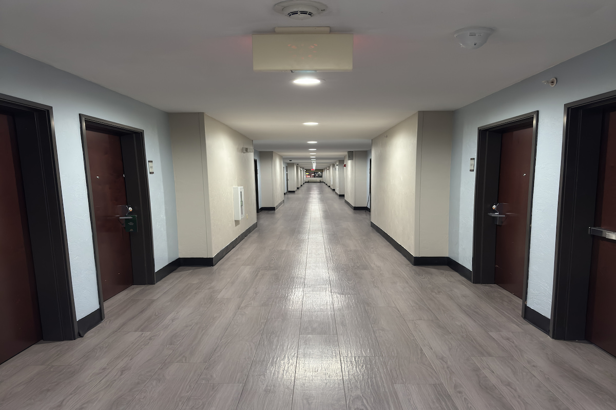 Guest room hallway at Quality Inn & Suites McAlester on Hwy 69