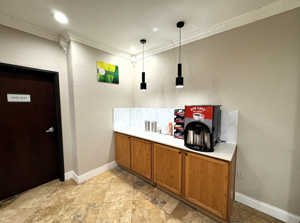 24-hour coffee station at Quality Inn & Suites McAlester on Hwy 69